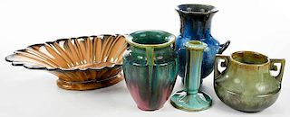 Five Pieces Fulper Pottery