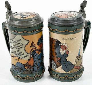 Two Small Mettlach Steins