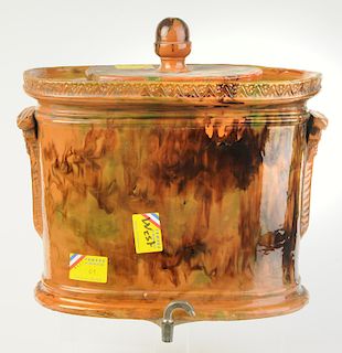 French Provincial Glazed Earthenware Lavabo