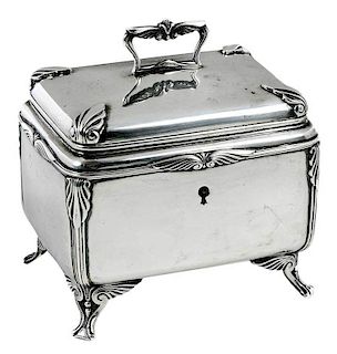 Art Deco Silver Tea Caddy