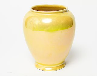 Moorcroft Burslem Yellow Lustre Pottery 6" Vase