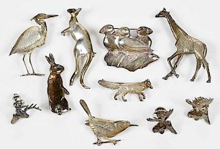 10 V. Pond Sterling Silver Brooches and Pins