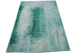 Abstract Teal & Beige Carpet 6' 10" x 9' 8"