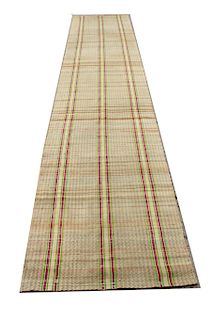 Modern Carpet Runner w Stripes 3' 2" x 14' 10"