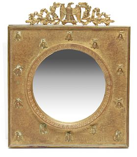 Stern Brothers Bronze Mirror w Eagle & Honeybees