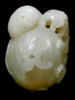 Jade Figure of Fruit with Small Dragon