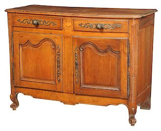 Provincial Louis XV Inlaid Fruitwood Server