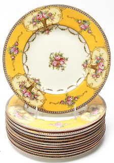 Royal Worcester Porcelain Dinner Plates Set of 12