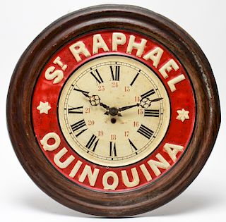 St. Raphael Quinquina Metal Advertising Clock