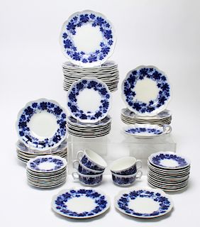 Sweden Ninranka Flow Blue Porcelain Dishes Set 69