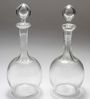 Baccarat Crystal Decanters with Stoppers, Pair