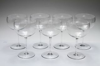 Baccarat Crystal Wine Colorless Glasses Set of 7