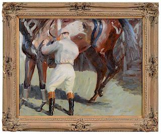 European or British School Equestrian Painting