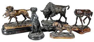 Five Small Animal Bronzes