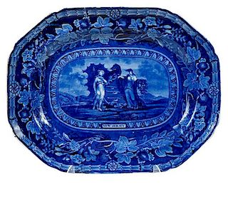 Historical Staffordshire Platter, New Jersey