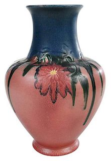 Elizabeth Lincoln Rookwood Floral Vellum Vase