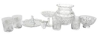 Nine Assorted Pieces Waterford Cut Glassware