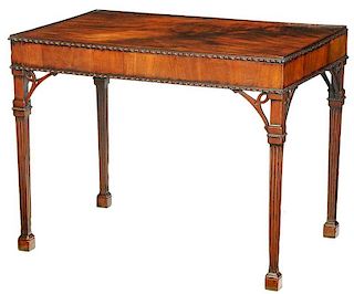 George III Figured Mahogany Silver Table