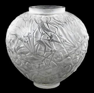 R. Lalique Gui Frosted Vase
