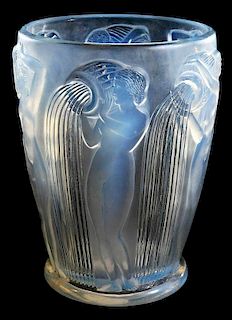 R. Lalique Danaides Opalescent  Vase