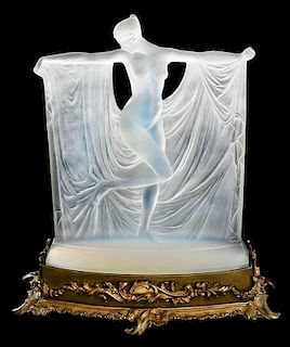 R. Lalique Suzanne Opalescent Glass Figure