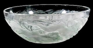 R. Lalique Chiens Glass Bowl