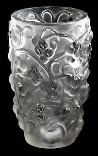 R. Lalique Raisins Frosted Vase