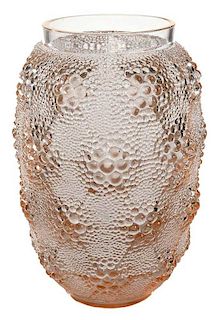 R. Lalique Davos Alexandrite Glass Vase