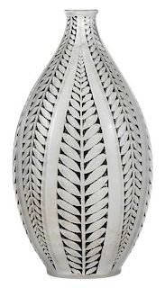 R. Lalique Acacia Glass Vase