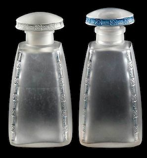 Two R. Lalique Fleurettes Perfume Bottles