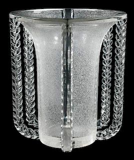 R. Lalique Marignane Frosted Glass Vase