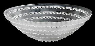 R. Lalique Fleurville Frosted Bowl