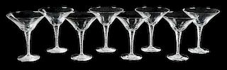 Set Eight Treves Martini Glasses