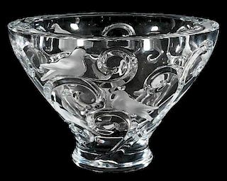 Lalique Verone Glass Vase