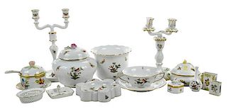 46 Pieces Herend Porcelain including Rothschild