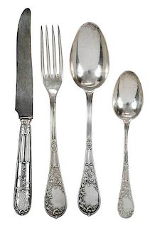 46 Pieces French Silver Flatware