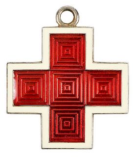 Tiffany & Co. Silver Red Cross Pendant