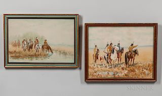 Pair of Charles Craig Paintings Depicting Native Americans