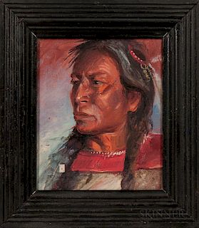 Oil on Canvas Portrait of an Indian Man