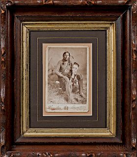 Cabinet Card Photograph of a Comanche Warrior