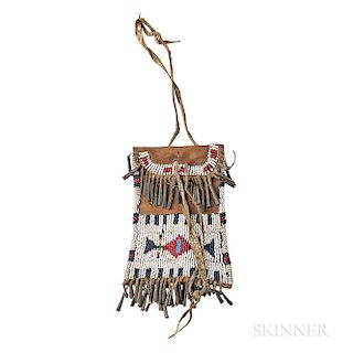 Plains Beaded Leather Strike-a-Lite Pouch