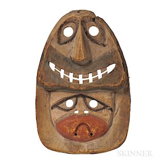 Eskimo Wood Polychrome Mask
