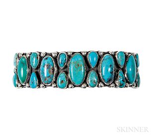 Southwest Silver Turquoise Bracelet