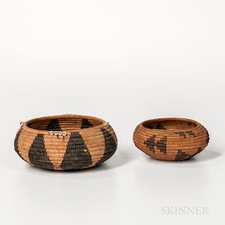 Two Pomo Basketry Bowls