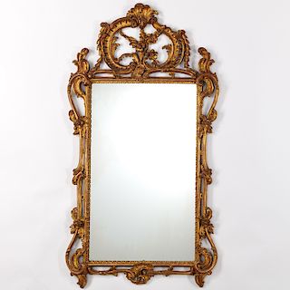 George III style carved giltwood pier mirror