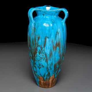 Art Pottery drip glaze amphora vase
