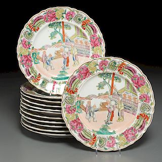 (12) Masons Patent Ironstone China dinner plates