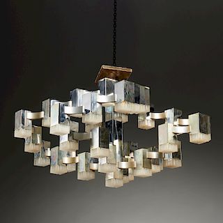 Gaetano Sciolari, 37-light "Cubic" chandelier