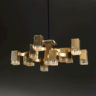 Gaetano Sciolari, 13-light "Cubic" chandelier