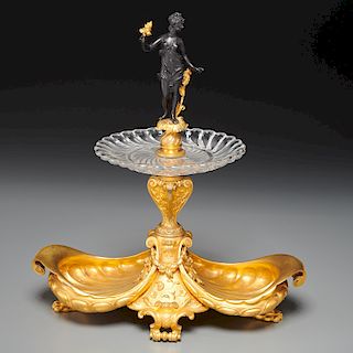 Napoleon III gilt, patinated bronze bonboniere